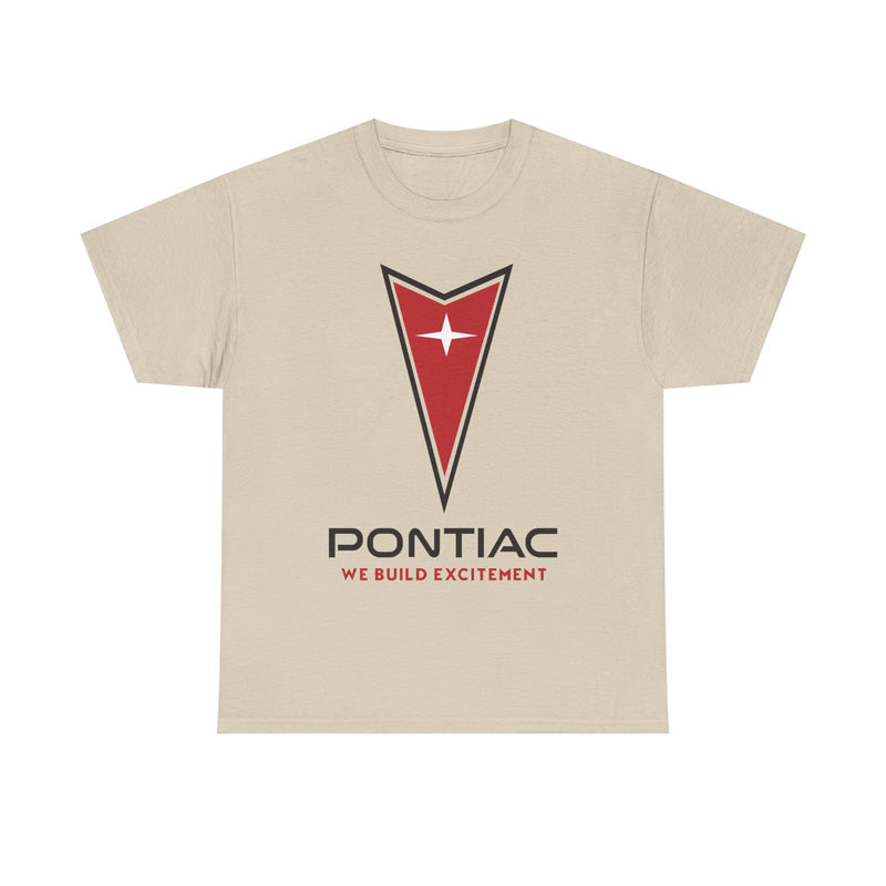 Load image into Gallery viewer, Pontiac We Build Excitement Red Arrow Star Logo Classic T-shirt
