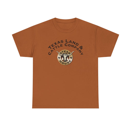Texas Land and Cattle T-Shirt - Steakhouse Industry Defunct Logo Tee