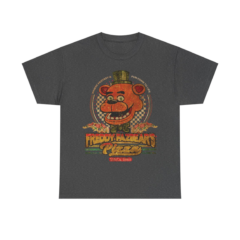 Load image into Gallery viewer, Freddy Fazbears Pizza 1983 Restaurant Distressed Print T-shirt
