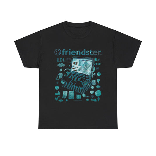 Friendster Early Social Networking Website Nostalgic Internet T-Shirt