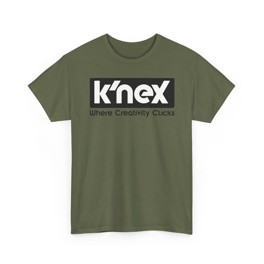 K'NEX Defunct Building Toys T-Shirt Where Creativity Clicks Construction Set Tee