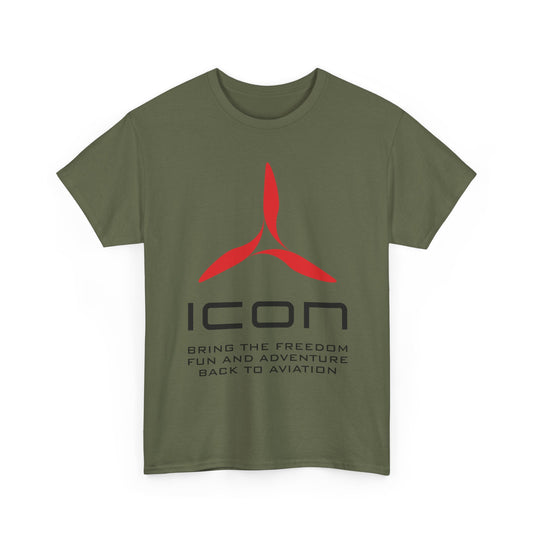 ICON Aircraft Defunct Aviation T-Shirt Fun Adventure Freedom Flying Pilot Tee