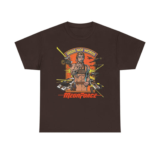 Megaforce Deeds Not Words 1982 Movie T-shirt