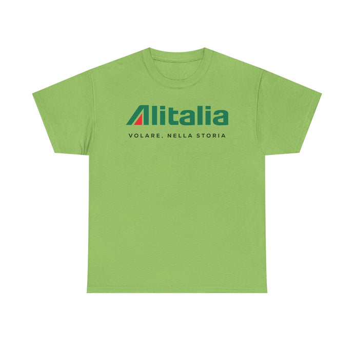 Alitalia Volare Nella Storia Vintage Italian Airline Logo Aviation T-shirt