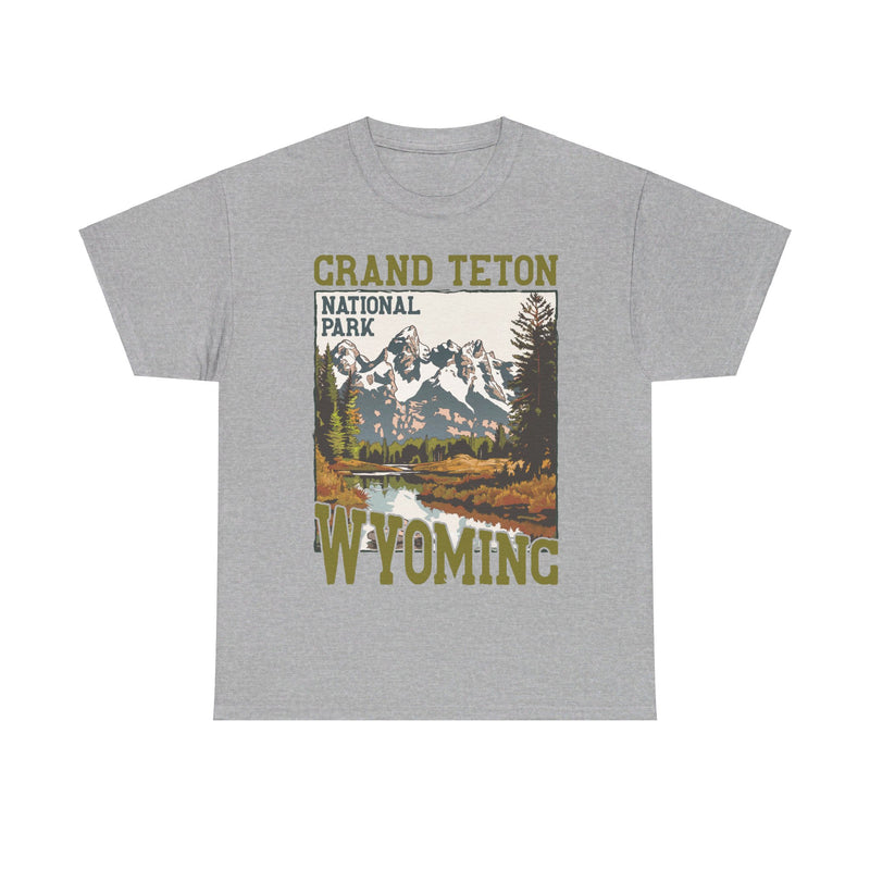 Load image into Gallery viewer, Grand Teton National Park Wyoming Poster Print T-shirt
