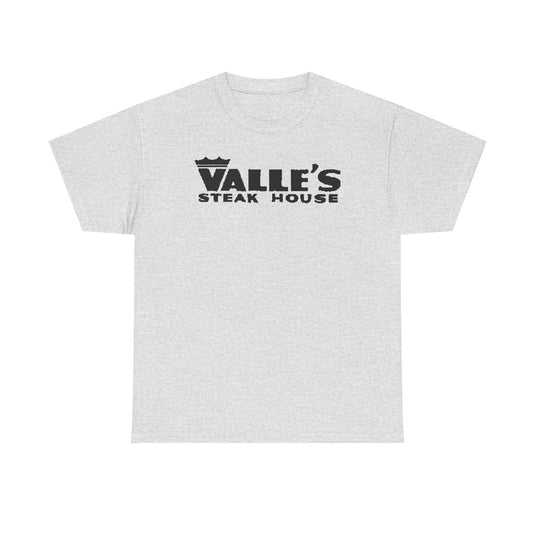 Valle's Steak House T-Shirt - Steakhouse Industry Defunct Logo Tee