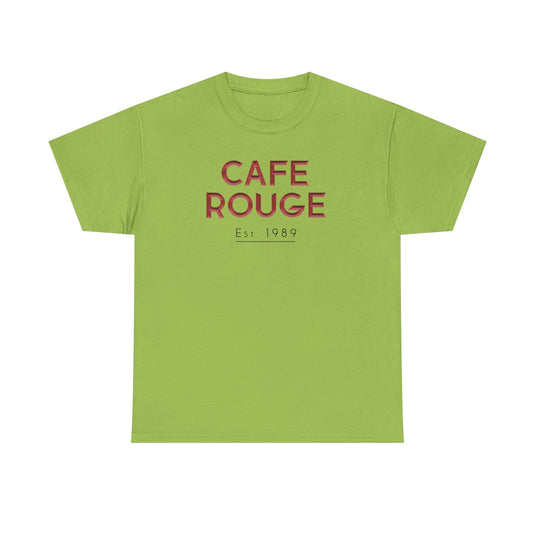 Cafe Rouge T-Shirt - French Bistro Restaurant Industry Defunct Logo Tee