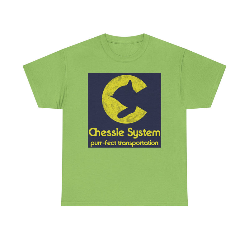 Load image into Gallery viewer, Chessie System Purr-fect Transportation Railroad Logo Train T-Shirt
