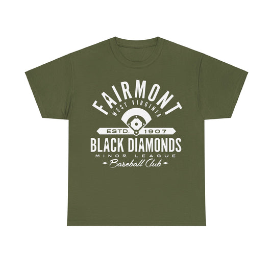 Fairmont Black Diamonds Est 1907 West Virginia Baseball T-shirt