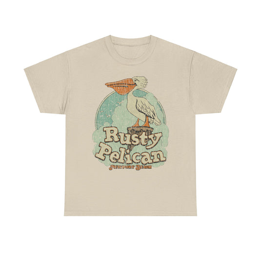 The Rusty Pelican 1972 Newport Beach California Seafood Restaurant Nostalgic T-shirt