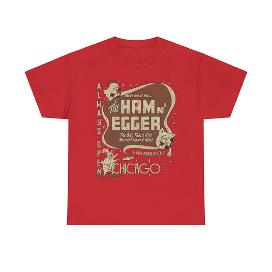 Ham n Egger Chicago Illinois Restaurant T-shirt