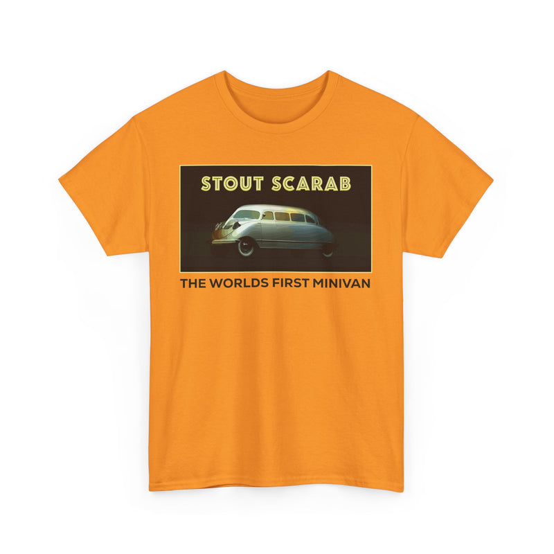 Load image into Gallery viewer, Stout Scarab The Worlds First Minivan Classic Automotive Logo T-shirt
