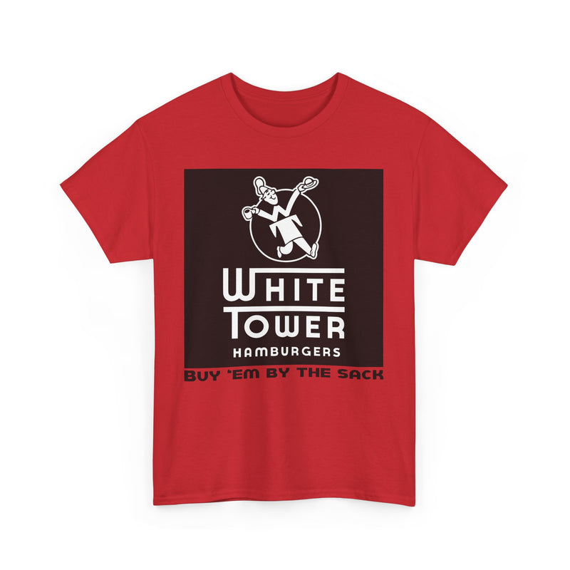 Load image into Gallery viewer, White Tower Hamburgers Buy Em By The Sack Vintage Logo T-Shirt
