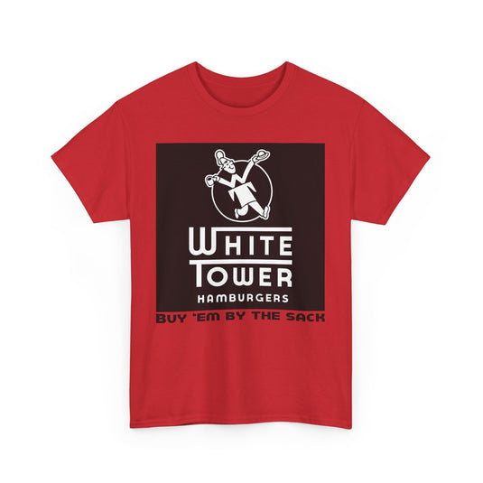 White Tower Hamburgers Buy Em By The Sack Vintage Logo T-Shirt