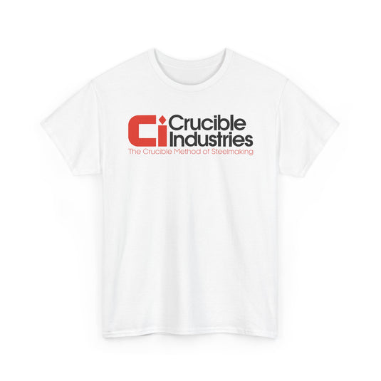Crucible Industries Steelmaking Logo Graphic T-Shirt Rare Defunct Brand Tee