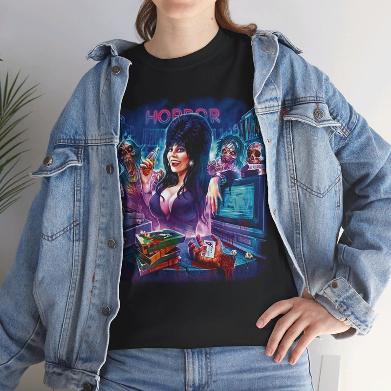 Load image into Gallery viewer, Elvira Mistress of the Dark Horror Movie T-shirt
