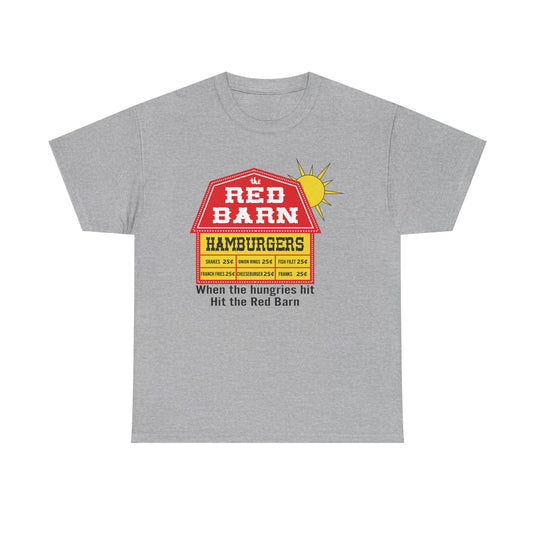 Red Barn Hamburgers Vintage Fast Food Logo Classic Chain Restaurant T-Shirt
