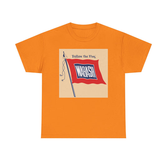 Wabash Follow The Flag Vintage Railroad Logo Train T-Shirt