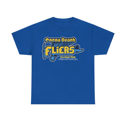 Cocoa Beach Fliers Est 1941 Florida Baseball T-shirt