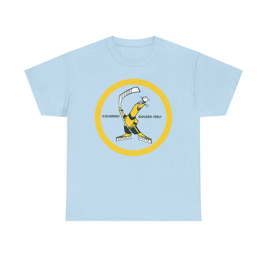 Columbus Golden Seals Hockey 1971-1973 Round Logo T-shirt