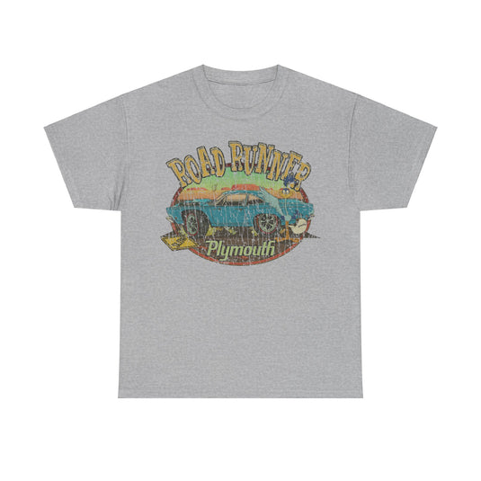 Plymouth Road Runner 1968 Car Distressed Print T-shirt