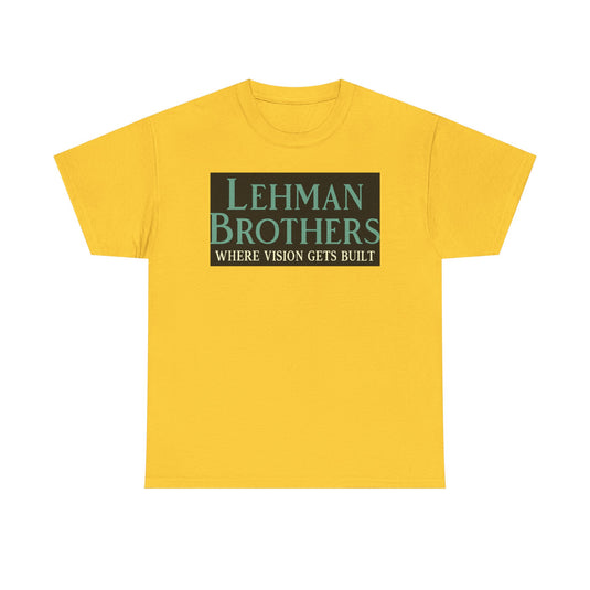 Lehman Brothers Where Vision Gets Built Historic Wall Street Bank Tee New York T-Shirt