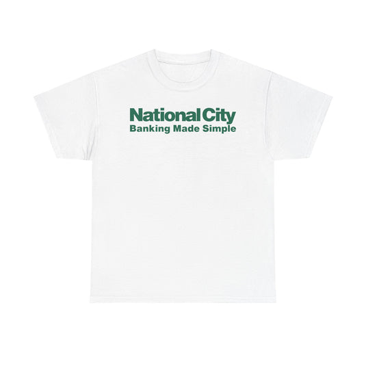 National City Banking Made Simple Financial Logo Bank Ohio T-Shirt