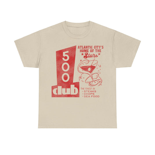 The 500 Club Atlantic City NJ Night Club Retro Nostalgic T-shirt