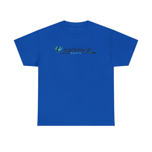 Tommy's Boats T-Shirt Bankrupt Boat Dealer Defunct Company Logo Tee
