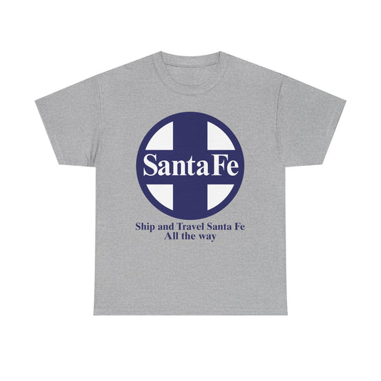 Santa Fe Cross Logo Ship Travel Railroad Vintage Train T-Shirt