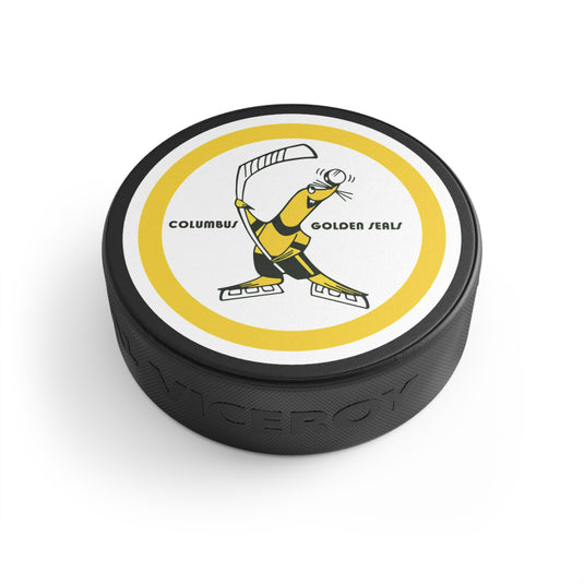 Columbus Golden Seals Hockey 1971-1973 Round Logo Hockey Puck