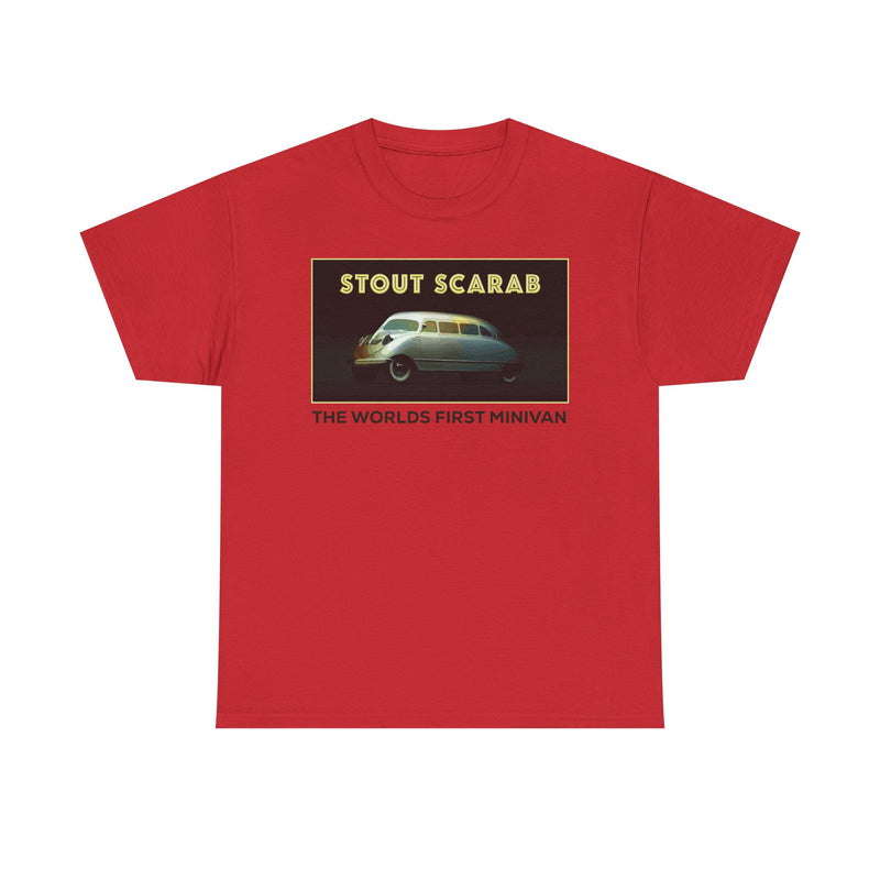 Load image into Gallery viewer, Stout Scarab The Worlds First Minivan Classic Automotive Logo T-shirt
