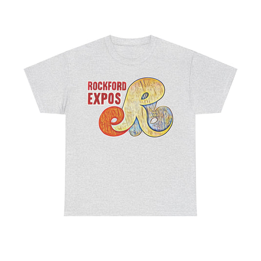 Rockford Expos Logo Illinois Baseball T-shirt