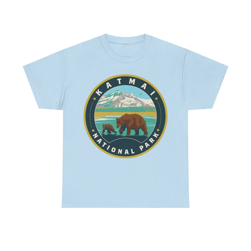 Load image into Gallery viewer, Katmai National Park Alaska Round Logo T-shirt
