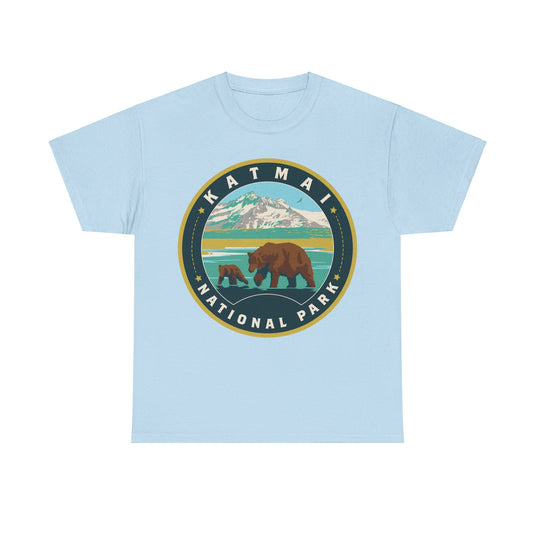 Katmai National Park Alaska Round Logo T-shirt