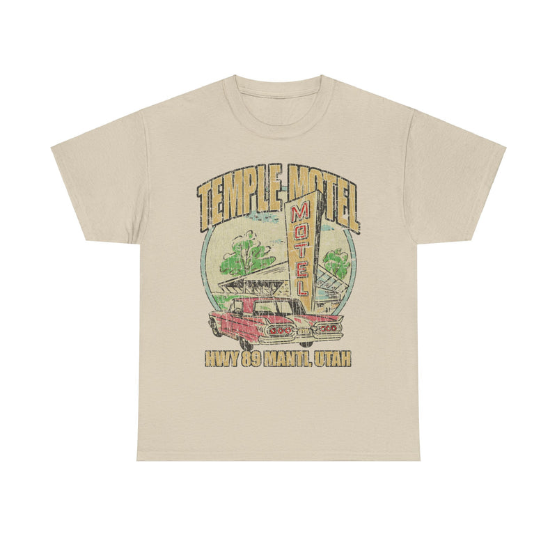 Load image into Gallery viewer, Temple Motel Manti Utah 1959 Hwy 89 T-shirt
