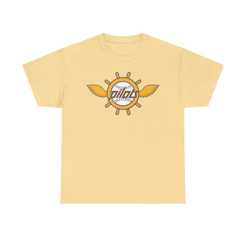 Load image into Gallery viewer, Seattle Pilots Gold Logo Nostalgic Retro Baseball Team T-shirt

