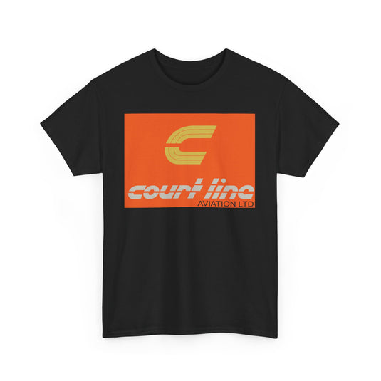 Court Line Aviation Ltd Vintage British Airline Logo Retro Travel T-shirt