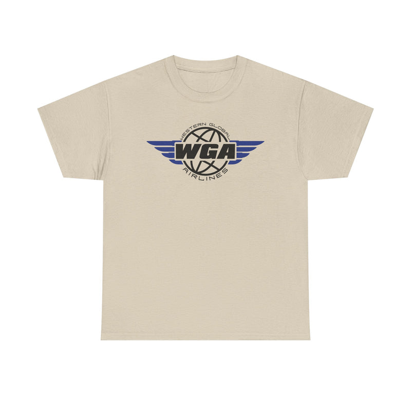 Load image into Gallery viewer, Western Global Airlines T-Shirt - Aviation Industry Bankrupt Logo Tee
