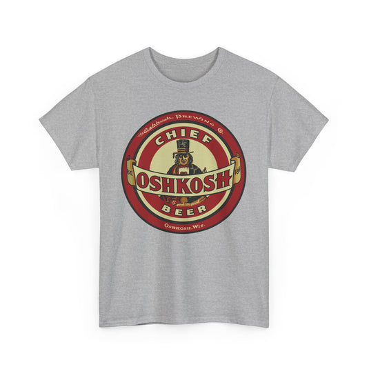 Oshkosh Beer Chief Logo Brewing Co Wisconsin T-Shirt