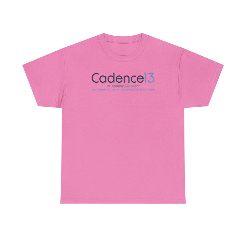 Load image into Gallery viewer, Cadence13 T-Shirt Defunct Audacy Podcast Company Go Deeper Smarter Faster TeeRetry
