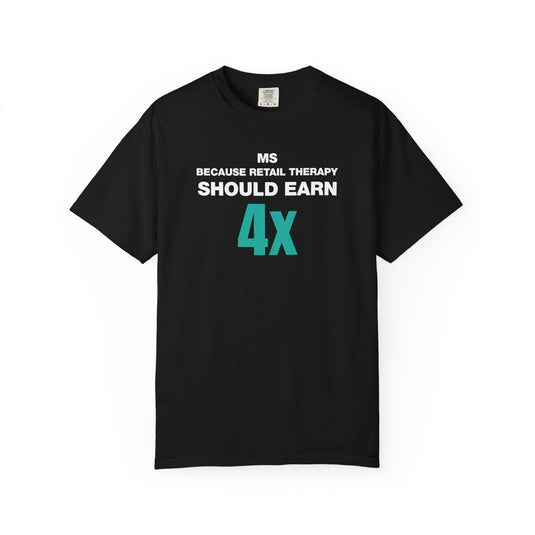 Manufactured Spend 4x Credit Card Points Miles Travel Teal T-shirt