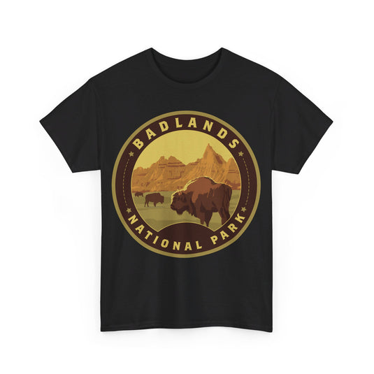 Badlands National Park South Dakota Round Logo T-shirt