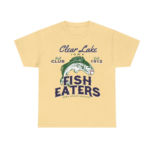 Clear Lake Fish Eaters Est 1912 Iowa Baseball T-shirt