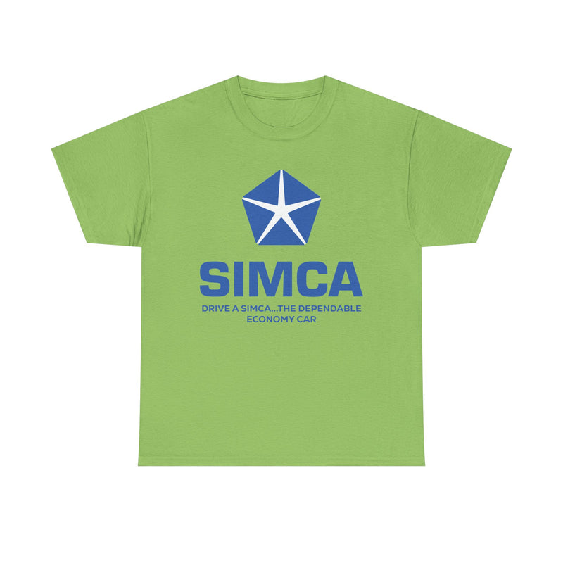 Load image into Gallery viewer, Simca Drive A Simca The Dependable Economy Car Vintage Logo T-shirt

