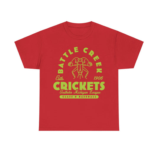 Battle Creek Crickets Est 1906 Michigan Baseball T-shirt