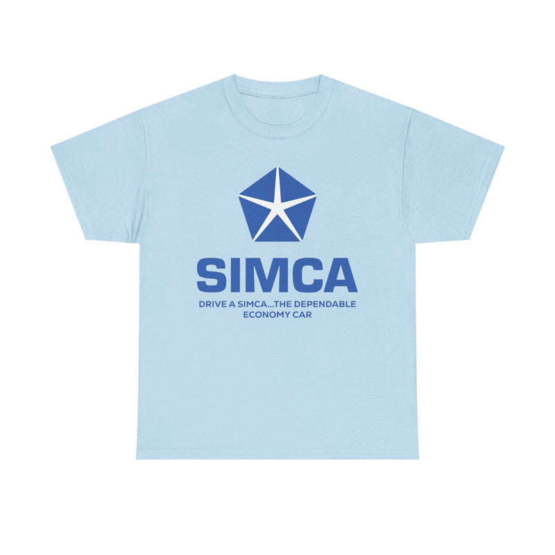 Load image into Gallery viewer, Simca Drive A Simca The Dependable Economy Car Vintage Logo T-shirt
