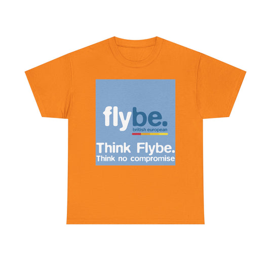 Flybe British European Think No Compromise Regional Airline Logo T-shirt