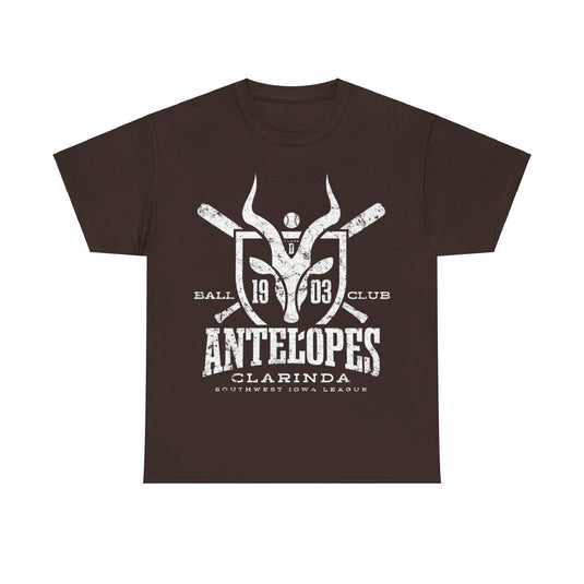 Clarinda Antelopes Est 1903 Iowa Baseball T-shirt