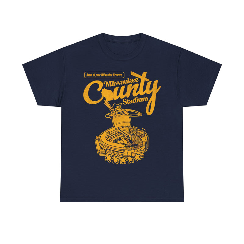 Load image into Gallery viewer, Milwaukee County Stadium Nostalgic Retro Baseball Team T-shirt
